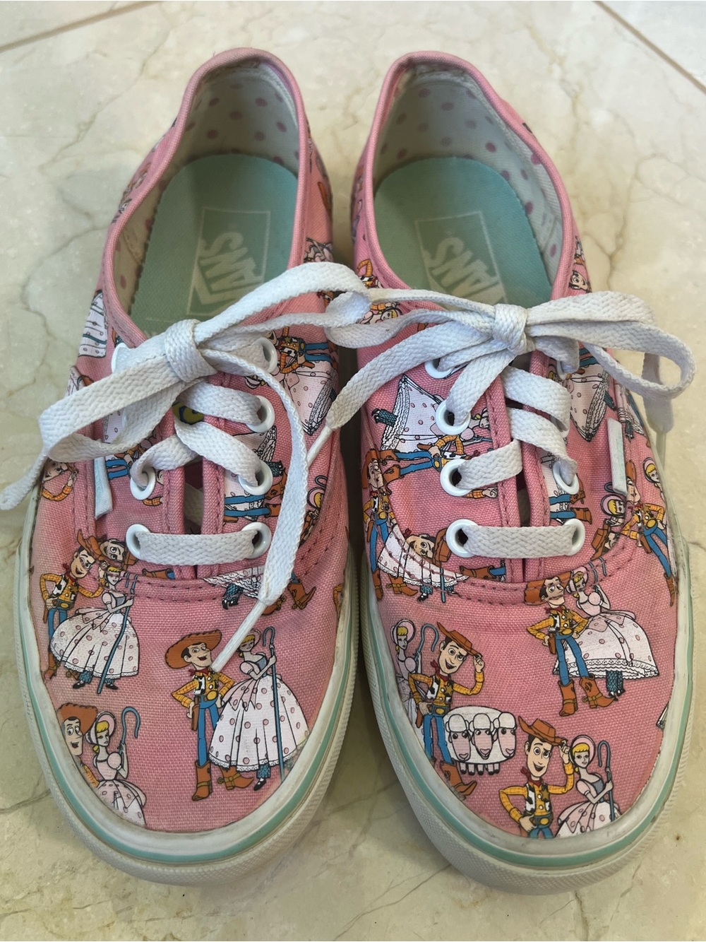 Vans Disney Toy Story Pixar Woody Bo Peep Pink Skate Shoes Sneakers Women's 6.5